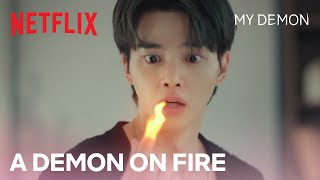 Song Kang is burning up literally  My Demon Ep 3  Netflix ENG SUB [upl. by Akemad]