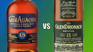 GlenAllachie 15 vs Glendronach 15 Year Old Single Malt Scotch Whisky [upl. by Lunetta]