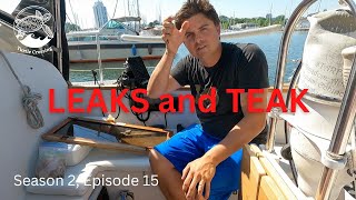 TEAK Sailboat repairs on a BAYFIELD 32  Ep 22 [upl. by Nojid901]