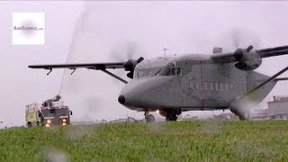 C23 Sherpa Retirement  Fire Hose Salute [upl. by Hendon]