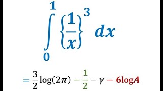 Integral from 0 to 1 of the cube of the fractional part of 1x [upl. by Sundstrom]