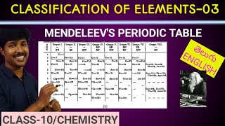 CLASSIFICATION OF ELEMENTS 03 MENDELEEVS PERIODIC TABLE amp LIMITATIONSCLASS 10CHEMISTRY TSampAP [upl. by Ardnola]