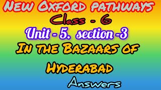 In the Bazaars of Hyderabad class6 english newpathways oxfordanswers section3 hyderabad [upl. by Aziza186]