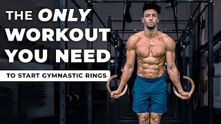 Gymnastic Rings Workout for Beginners Strength amp Muscle Builder [upl. by Yzeerb]