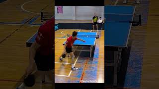 Good Point 👊 Topspin attack vs Backhand chop [upl. by Hara]