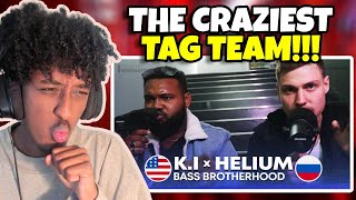 King Inertia 🇺🇸 x Helium 🇷🇺  Bass Brotherhood  GBB23  Live Session  YOLOW Beatbox Reaction [upl. by Anauqahs289]