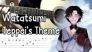 How To Play Watatsumi quotTeppeis Themequot Genshin Impact Fingerstyle Guitar Tutorial [upl. by Otiragram]