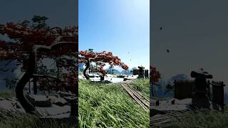 RELAXING hot springs view from ghostoftsushima shorts gaming [upl. by Einaej292]