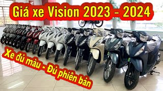 Giá xe vision 2023  2024 tháng 12  Trả góp trả trước chỉ từ 8 triệu nhận xe  Minh Nam Lê [upl. by Zrike]