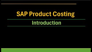 SAP Product Costing 01 Demo English Version [upl. by Rocca]