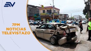 Accidentes de tránsito aumentaron en Guayaquil Quito y Cuenca un 10  Televistazo  Ecuavisa [upl. by Laing]