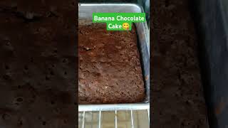 Banana Chocolate Cake😋 bakedwithlove ilovebaking freshlybaked [upl. by Metah]