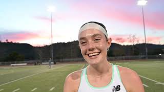 Sadie Engelhardt Wins Pro 1500m at The Ten Interview [upl. by Onilecram]