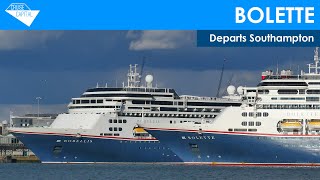 Bolette departs Southampton 17042024 [upl. by Karlin]