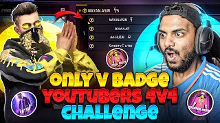 4 Vbadge YOUTUBERS vs 4 Vbadge YOUTUBERS 😱😁😍 [upl. by Wendelin]