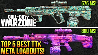 WARZONE Top 5 FASTEST TTK LOADOUTS After Update WARZONE Best TTK Weapons [upl. by Idel]