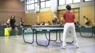 Tischtennis 1991 HBauer vs Reinhard Steinbrecher [upl. by Ailb]