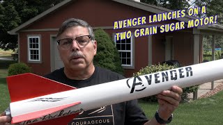 Avenger Takes Flight Custom Rocket Powered by a Sugar Motor [upl. by Wende]