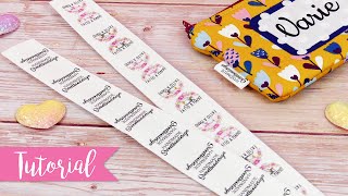 Etichette in stoffa per Creazioni di Cucito  DIY Fabric Labels [upl. by Lashond]