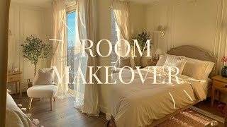 ULTIMATE ROOM MAKEOVER  FrenchInspired Cozy amp Pinterest Aesthetic [upl. by Grefer]