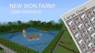 New Minecraft Iron Farm 121 bedrock and Java [upl. by Einitsed]