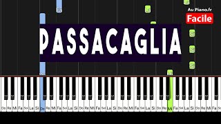 Passacaglia – Handel Halvorsen  Piano Tutorial Facile [upl. by Kawasaki]