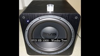 SVS SB1000 classic  Woofer Test [upl. by Benedikt]