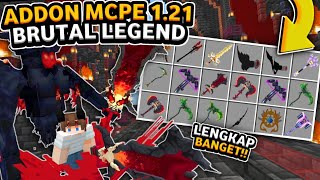 ADDON BRUTAL LEGEND MCPE 120121 TERBARU ADDON SENJATA LEGENDARIS MCPE 121 [upl. by Htebazileharas]