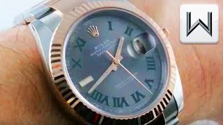 Rolex Datejust 41 Wimbledon DialDark Rhodium 126331 Luxury Watch Review [upl. by Abisia119]