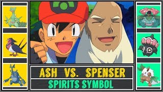 Ash vs Spenser Pokémon SunMoon  Battle PalaceSpirits Symbol  Battle Frontier [upl. by Elvia]