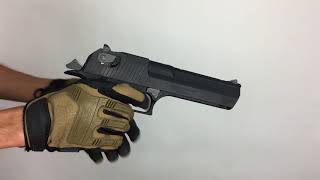 Cybergun WE Desert Eagle Gas GBB Airsoft Pistol Slow Motion Hard Kicks [upl. by Rawdon190]