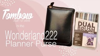 5 tips to fit Tombow Dual Tip Pens in the Wonderland222 Planner Purse [upl. by Eisnyl]