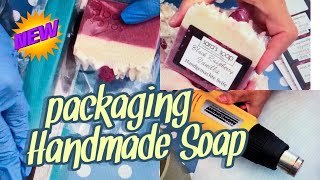 PACKAGING HANDMADE SOAP  ✂️how I package my soaps [upl. by Cull247]