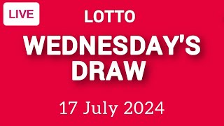 The National Lottery Lotto draw results from Wednesday 17 July 2024  Live [upl. by Poll]