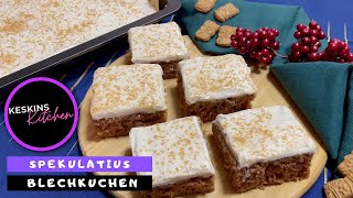 Spekulatius Blechkuchen  einfach in der Zubereitung  sehr saftig und lecker [upl. by Asilrac313]