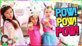 3 Mädchen und 1 Einhorn Party 😍 Party Pop Teenies mit Lulu amp Leon und Spielzeugtester 😍 [upl. by Aunson]