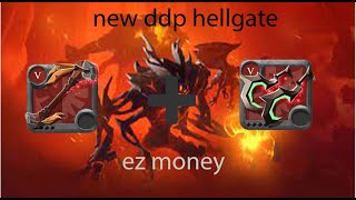 2v2 Hellgate double dps build deathgivers X staff of balance  Albion online [upl. by Demetrius]