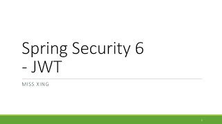 5 Spring Security 6  JSON Web Token [upl. by Ondrej825]