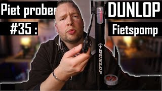 Piet probeert 35│Dunlop fietspomp  Analoge drukmeter  dubbele ventieldop [upl. by Maible329]