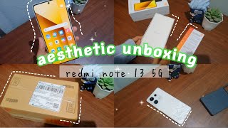 xiaomi redmi note 13 5G📱 redmi AGAIN🙄  aesthetic unboxing📦✨ [upl. by Salot]