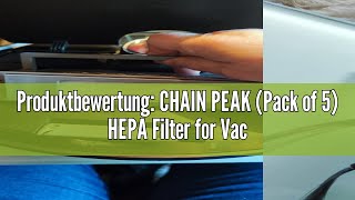 Produktbewertung CHAIN PEAK Pack of 5 HEPA Filter for Vacuum Cleaner Robot Ecovacs DEEBOT OZMO 92 [upl. by Belshin]