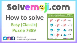 Solvemoji  How to solve Easy Classic 7389 [upl. by Akiner]