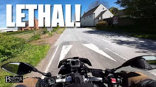 Loose Chippings Danger to motorcycle riders Testing DJI Action 4 with DJI Mic 2 on a Yamaha MT10 [upl. by Solegnave]