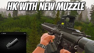 HK with NEW MUZZLE ALIENTECH 1v6  Escape From Tarkov [upl. by Ruhtracm218]