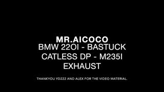 BMW F22 Catless downpipe M235i exhaust [upl. by Therine]