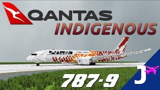 Qantas Airways Indigenous Boeing 7879  Minecraft [upl. by Eiramanin]