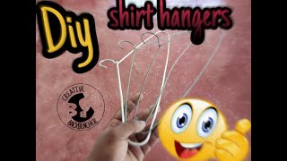 How to make simple shirt hangers at home  DIY [upl. by Montanez]