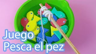 Juego Pesca el pez  Manualidades de juguetes caseros para niños [upl. by Ewen]