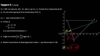 16a  Vektorregning midtpunkt Del 1 R1 Eksamen Høst 2017 [upl. by Aicre]