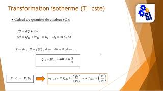 Transformation isotherme T cste [upl. by Giza]